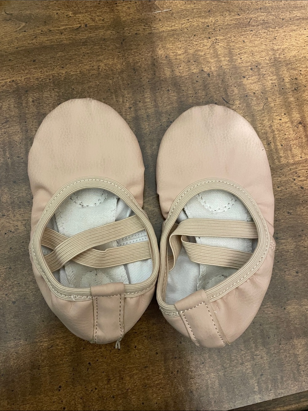 Kids Elastic Strap Ballet Slippers in Light Pink